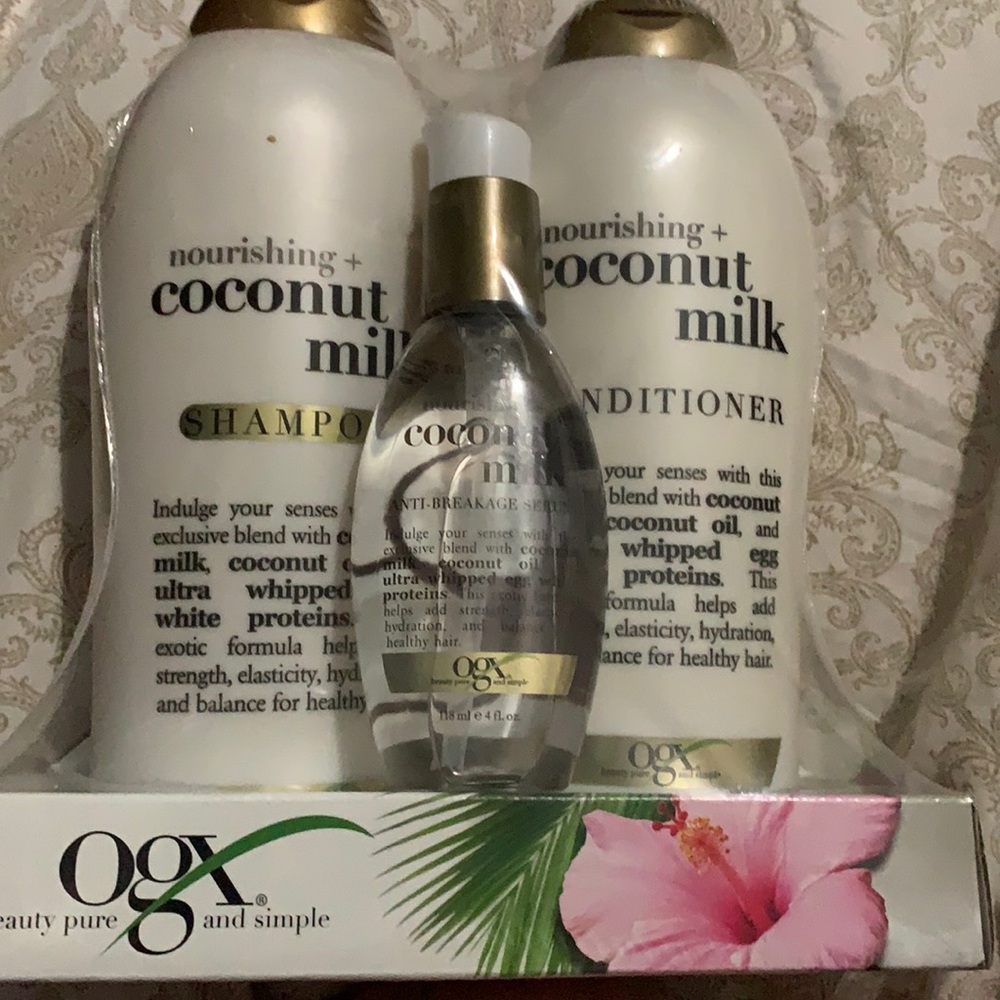 OGX brand nourishing and coconut milk